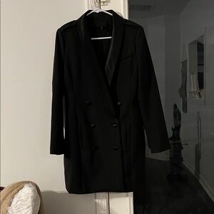 Aryn K Black Double-Breasted Blazer